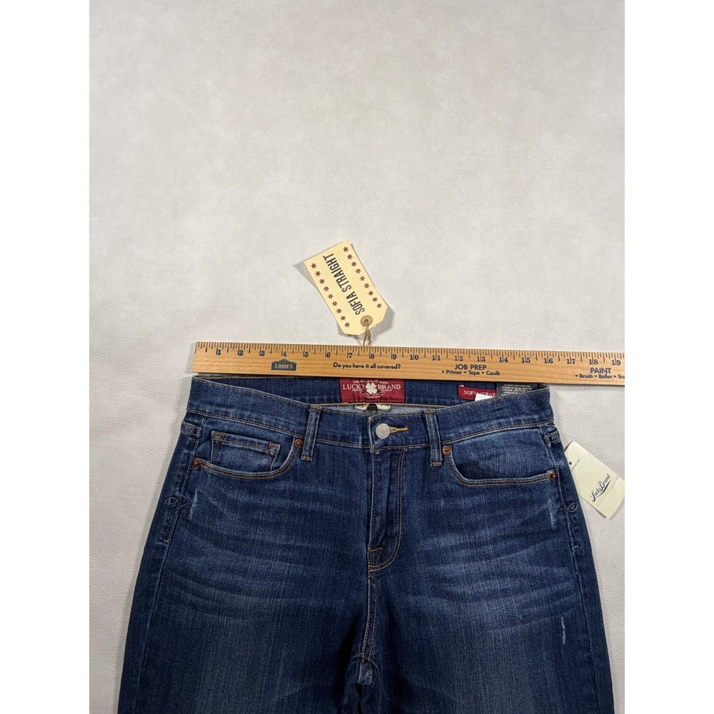 NWT‎ Lucky Brand Sofia Straight Jeans Regular Dark Wash Mid Rise Womens 10/30 - Picture 4 of 10